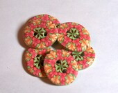 Oval Yellow, Green, and  Orange Buttons 182
