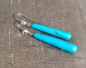 Turquoise Earring. Polymer Clay. Drop Earring. Faux. Chic. Romantic. Summer. Handmade. Bridesmaid Jewelry. Under 20