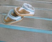 Baby Shoes Sandals  Flip Flops Crochet  Handmade Infants Kids Accessories Baby Shower Gift