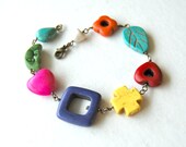 Rainbow Me Bracelet - assorted magnesite beads