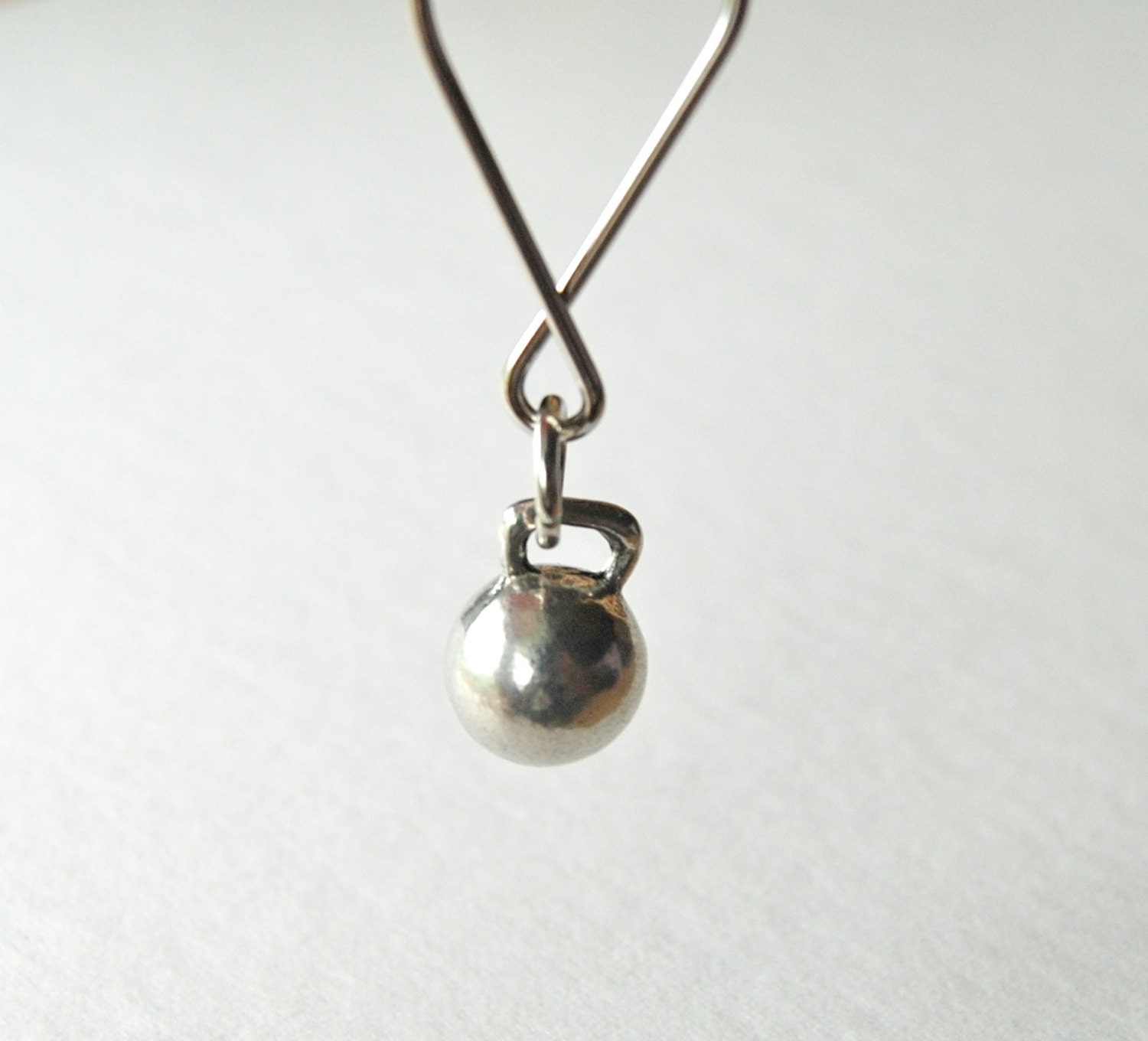 Kettlebell Key Chain - Silver or Gold Pewter