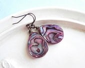 Shell Earrings - Aruba - Paua Shell Earrings