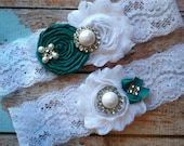 Wedding garter /Jade / YOU  DESIGN / over 50 colors / wedding garter set  / bridal  garter/  lace garter / toss garter 