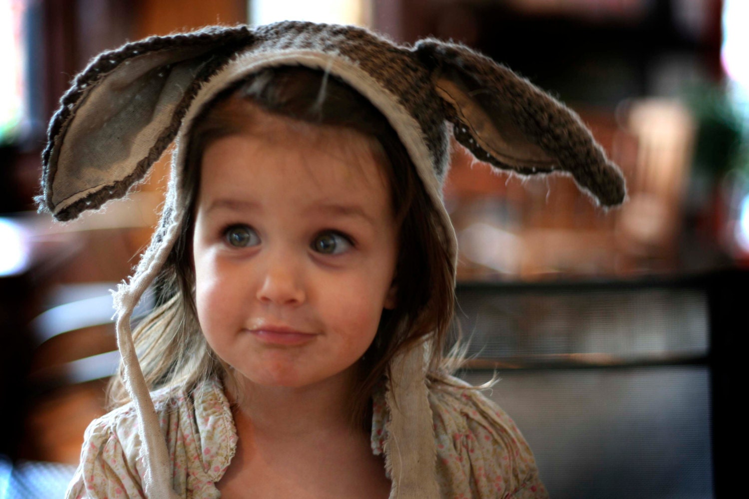 Little Donkey Hat - Hand Knit - Organic - Eco Friendly - Made to order - Rabbit Bunny
