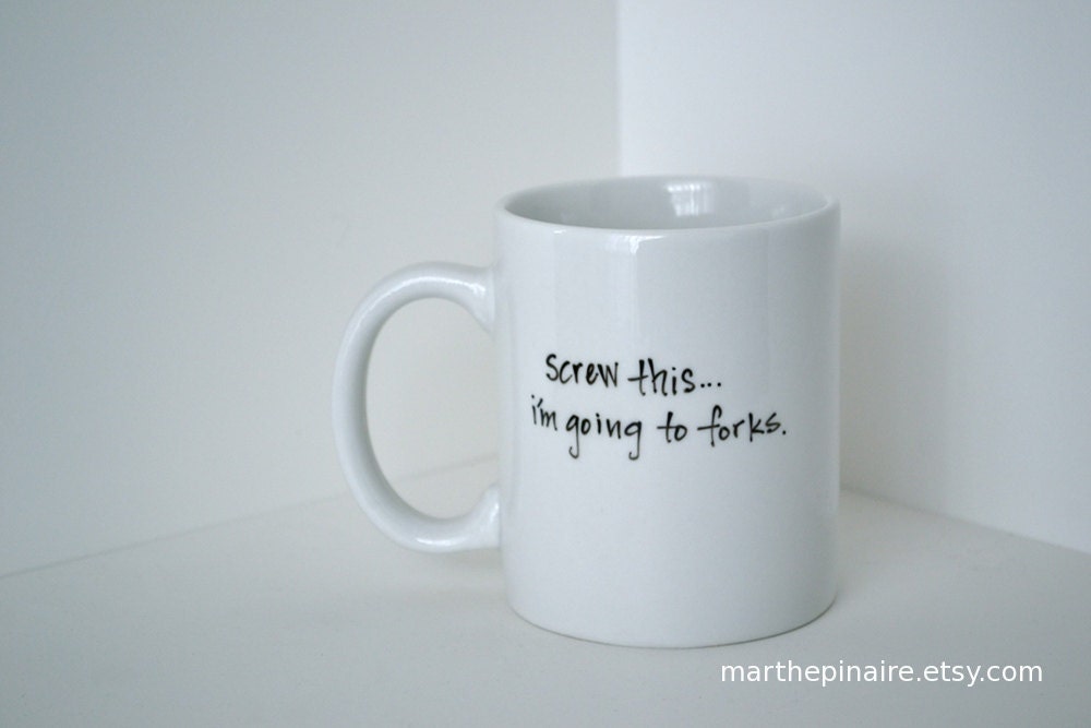 screw this...i'm going to forks hand painted mug