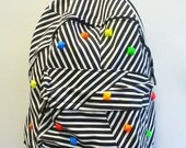 Neon Studded Stripe Backpack