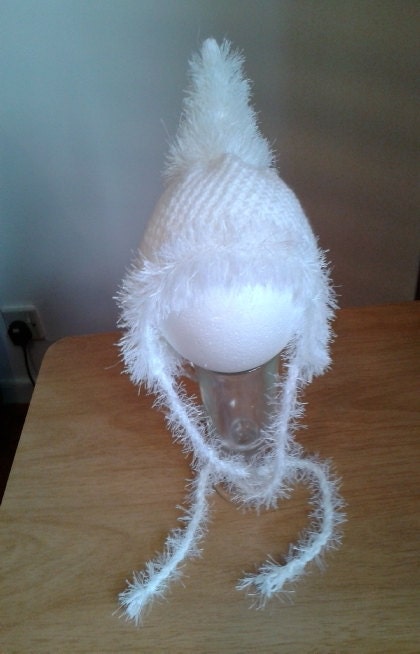 Little White-------Baby Fluffy Pixie Hat