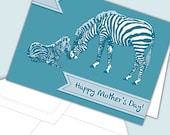 Zebra Printable Mother's Day Card