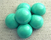 BiG vintage buttons Emerald Green Domes 1 1/8" x6