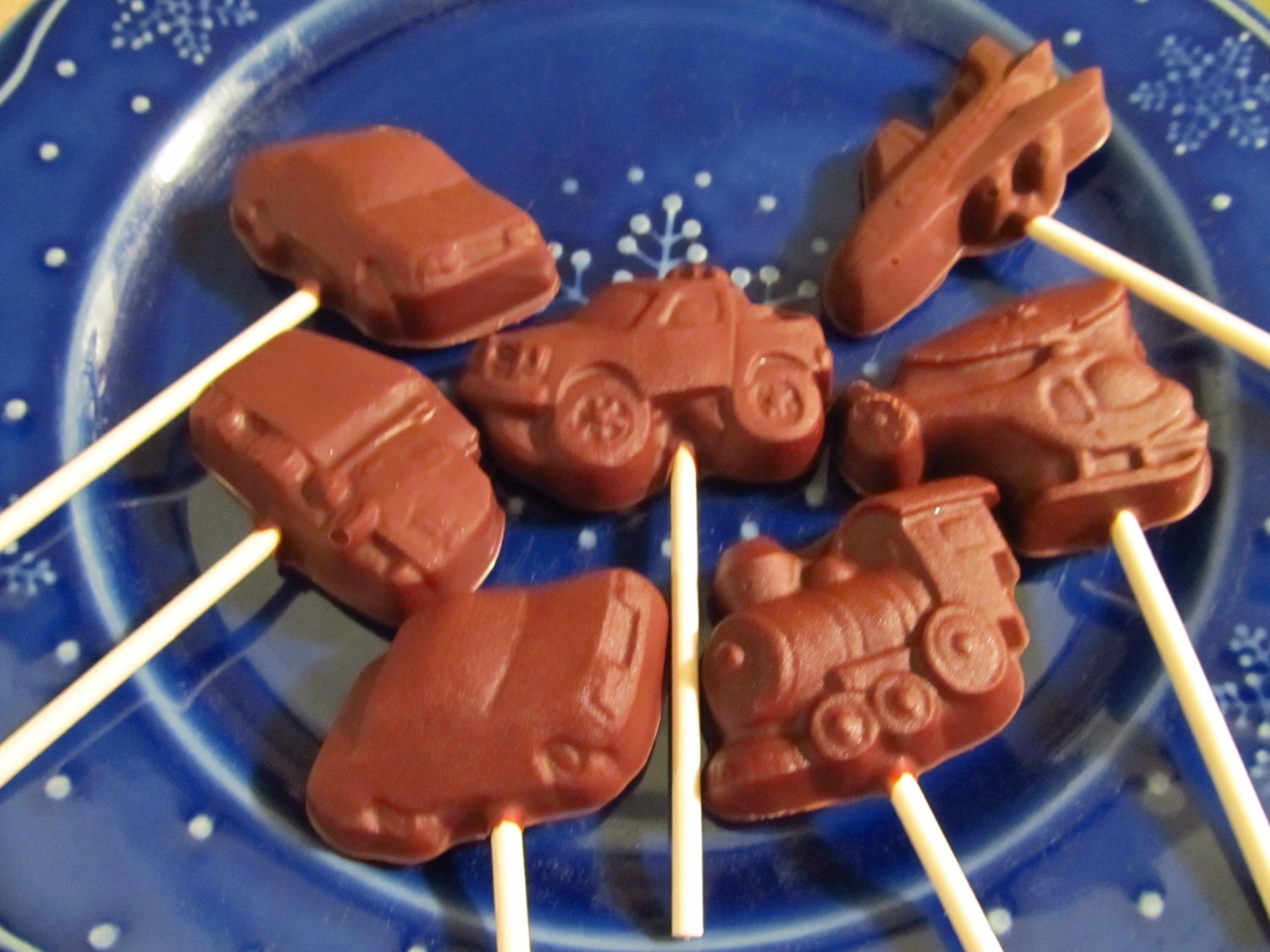 Fathers Day Lollypops- Masculine Chocolates for the man in your life, candy for men, automobiles, planes and trains truffles