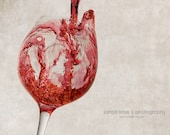 A Splash of Wine - 8 x 8 Fine Art Print - Kitchen Decor