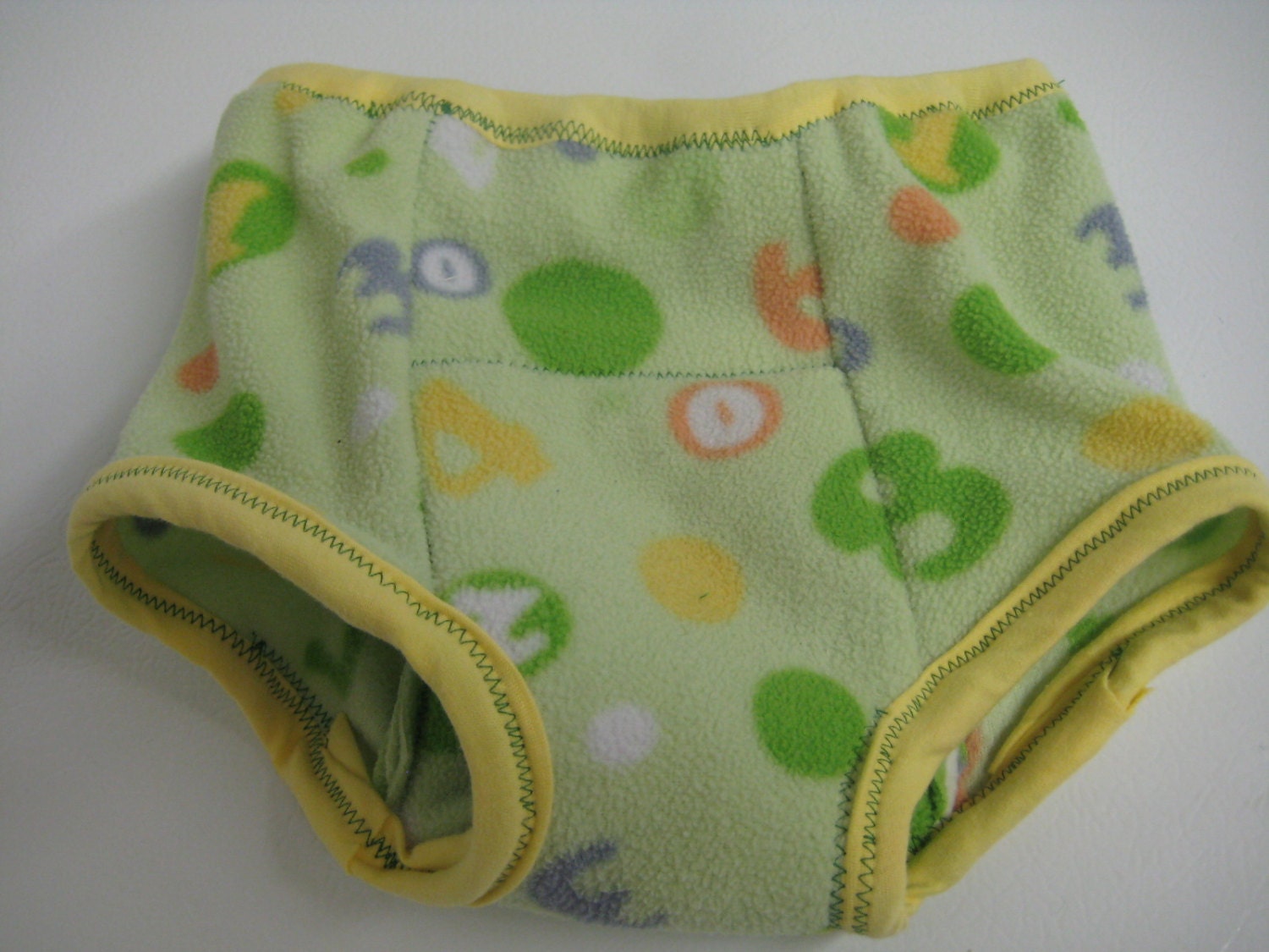 Mint Green Numbers Reusable Cloth and Bamboo Potty Training Pants - Size 3T- 4T
