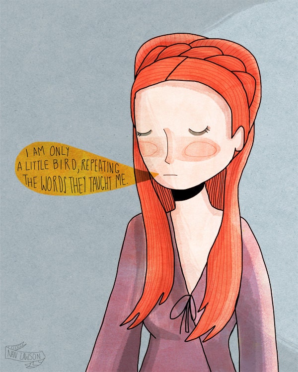 Only A Little Bird - 8 x 10 Illustration Print