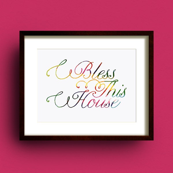 Bless This House - A4 Giclee Print