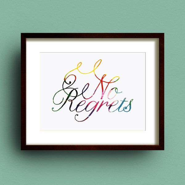 No Regrets - A5 Giclee Print