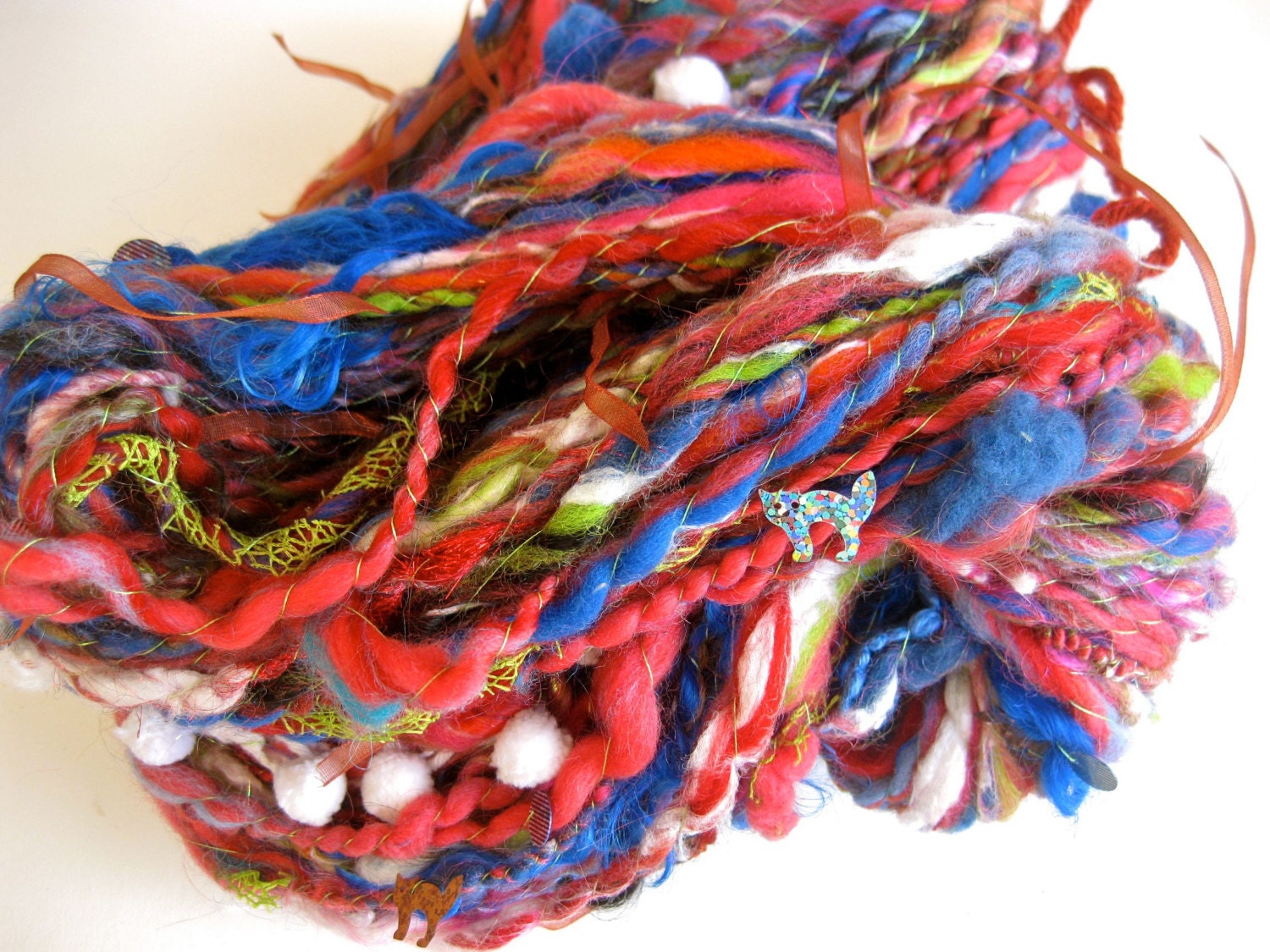 handspun art yarn, Hana Aki