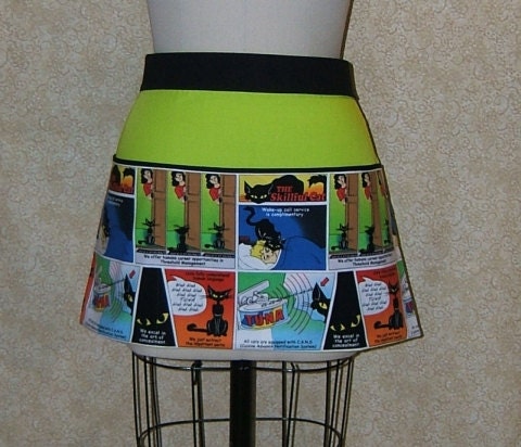 The Skillful Cat Half Apron