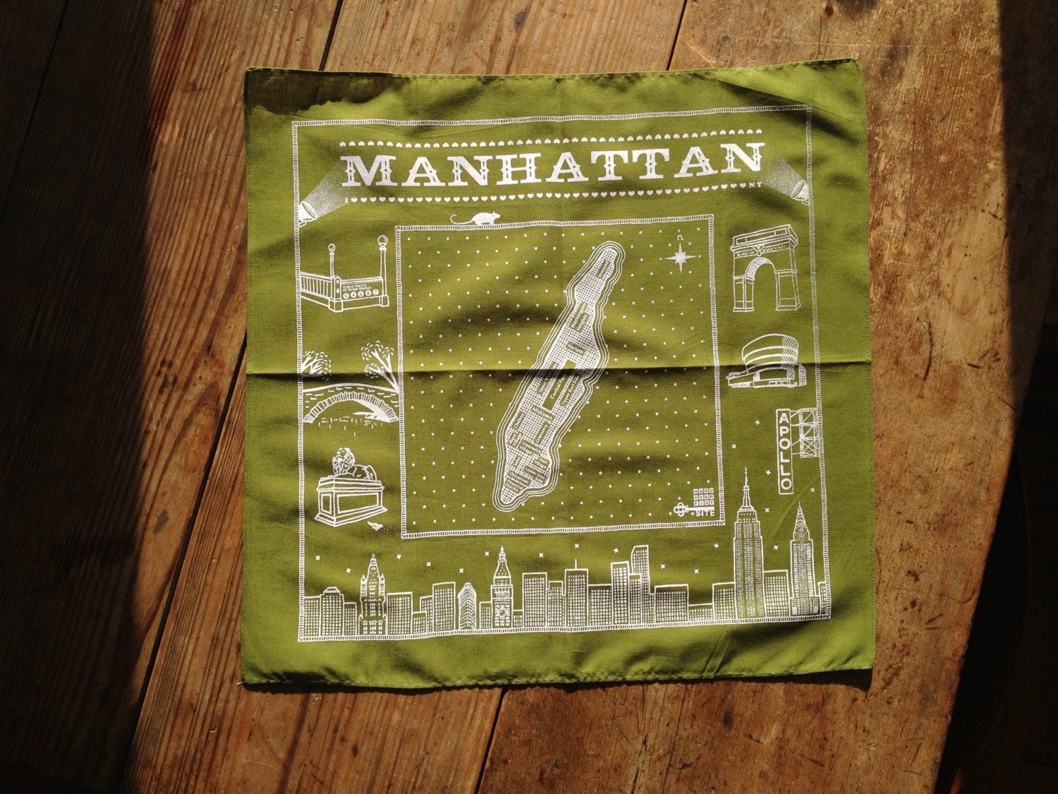 Minor misprints- Manhattan bandanna - green