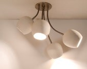 LED Bouquet : Ceiling light with four ceramic shades