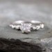 Raw Uncut Diamond Solitaire and 925 Sterling Silver Twig Ring - Engagement Rings - Promise Ring - Rough Diamond Gemstone Ring