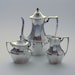 Highbrow Art Deco Coffee Set & Tray, Deauville by Community Plate: Silver Plate Hollowware, Gatsby Style