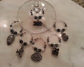 Winnipeg Jets   Hockey wine charms w/pouch