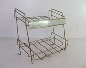 vintage GOLD Metal Shelf // Free Standing Chocolate Candy Display Rack