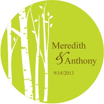 reserved for burtonangel146 - 60 stickers 2 inch round - birch tree