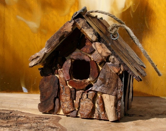 Driftwood Hanging Outdoor Birdhouse