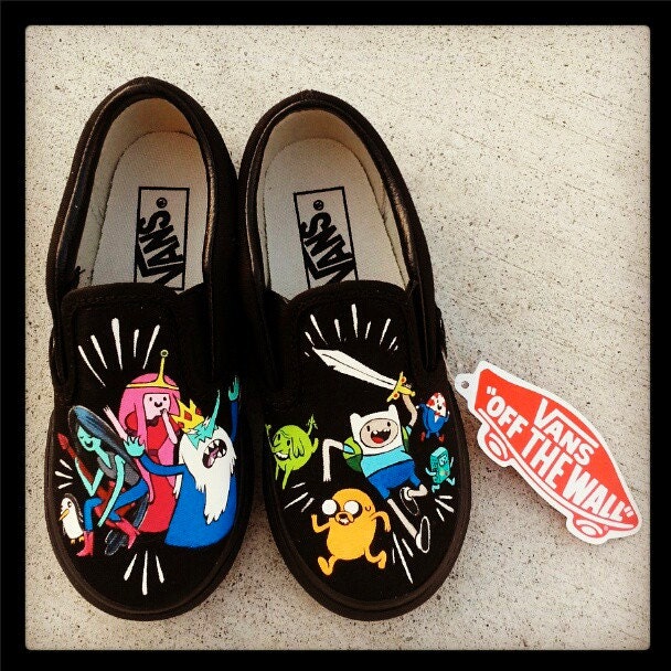 ADVENTURE TIME TODDLERs Shoes Finn and Jake Cartoon Vans Toms Any Canvas Shoe