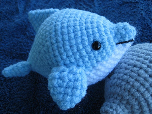 Blue Dolphin Crochet Amigurumi Doll