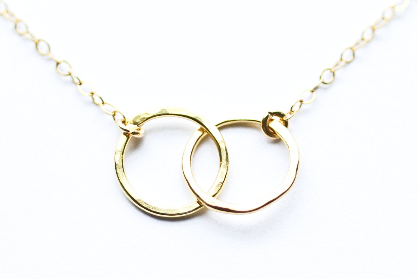 Mother daughter jewelry - mother daughter necklace - gold necklace - 2 circles necklace - mom necklace - mothers day gift for mom