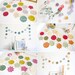 Wedding garland, floral bridal shower bunting, crochet flower garland - PICK YOUR PALETTE - customised item, by Emma Lamb