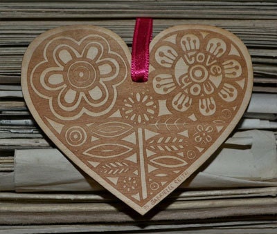 Love You heart decoration