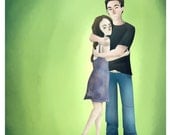 Custom couple Illustration -  Complex Cartoon Portrait