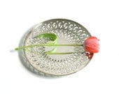 Vintage Silver Scroll Footed Dish