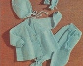 Vintage Baby's Pram Set Knitting Pattern PDF (SD31)