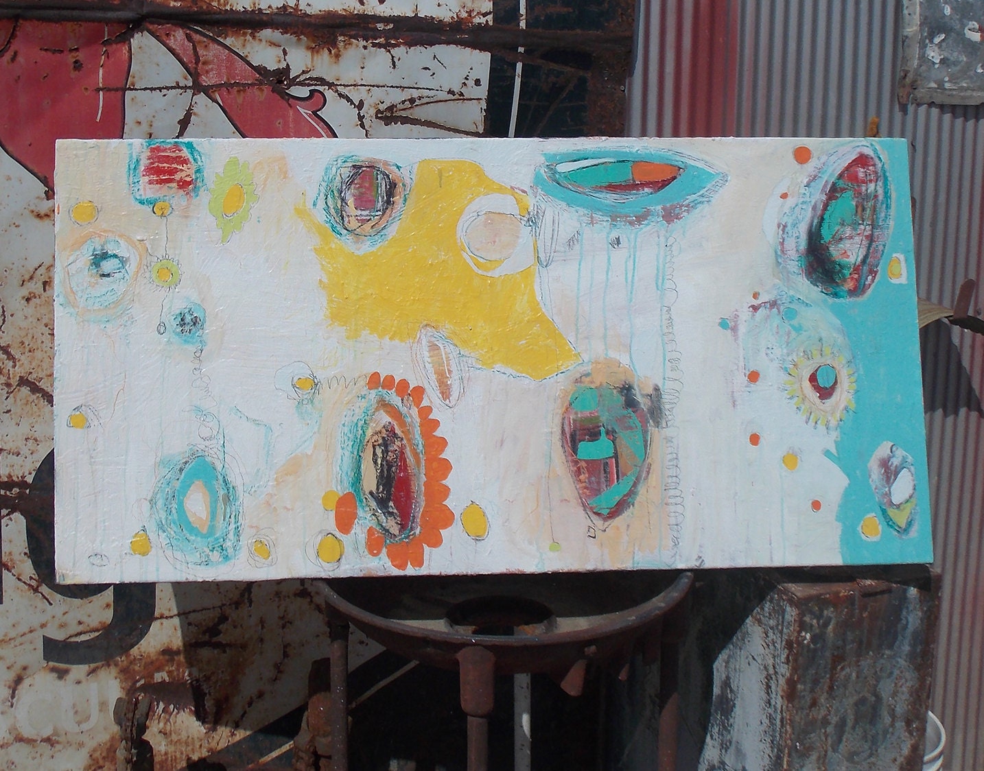 little fictions.  Original mixed media artwork by r o z i n g a.....