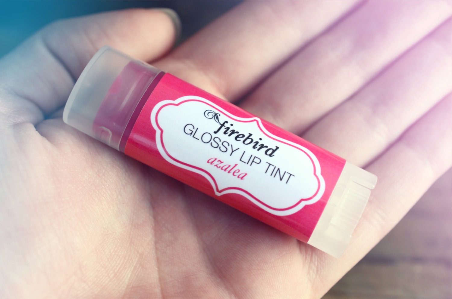 Azalea Glossy Lip Tint - Tinted Lip Balm - Bright Pink