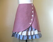 Desert Rose ruffle front skirt Sz 8