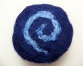 Felted Patchouli Blue Spiral Soap
