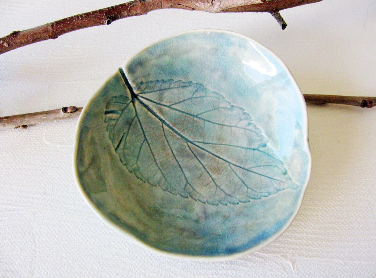 Blue Haze Leaf Bowl