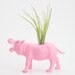 Air Plant Hippo Planter Room Decor, College Dorm Ornament , Pink Geekery