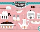 Instant Download - Retro Kitchen Set - Clip Art Collage Sheet - Catherine Holm
