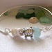 Seaglass Bangle Beach Puka Shell Bracelet