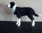 border collie needle felt mini sculpture