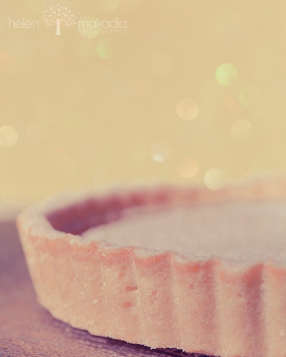 Fine Art Food Photography. Lemon Tart. Pie Crust and Bokeh. Kitchen and Home Decor. 8x10 Print