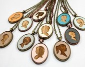 Personalized Cameo Pendant - Children's Silhouette