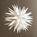 Polish Star, Christmas Tree Decoration, Holiday Ornament, White Paper, Star Urchin - 3 inch - Modern White