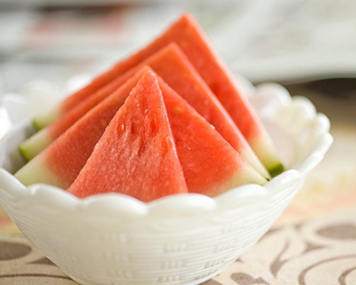 Summer fruit photograph - Watermelon Breakfast 8x10 fine art image - kitchen wall art photography home decor